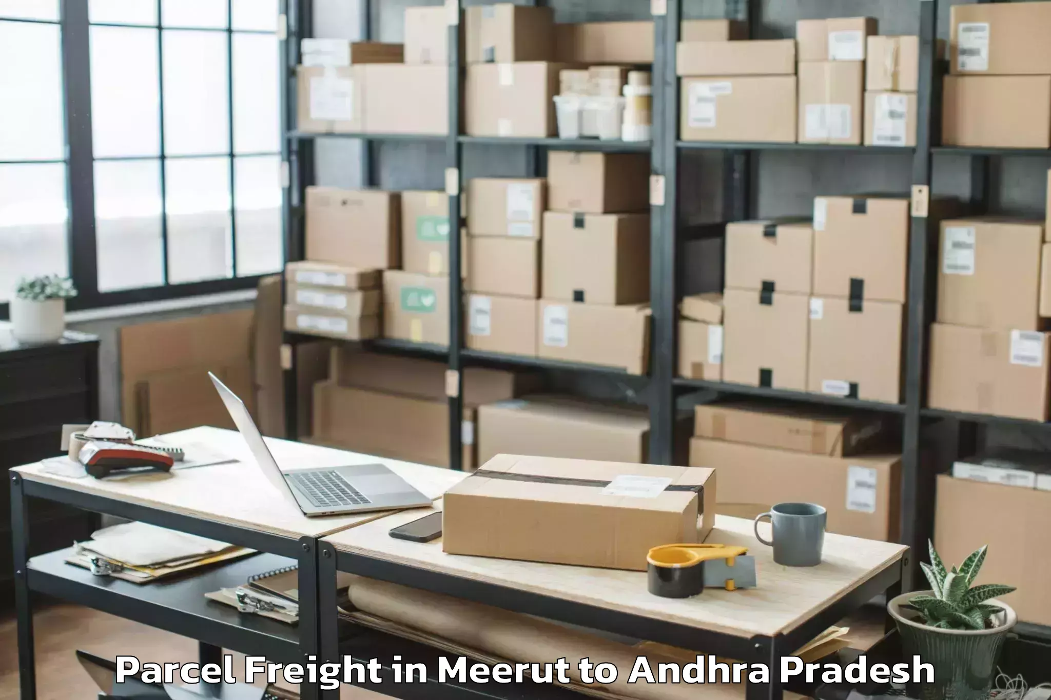 Leading Meerut to Chejerla Parcel Freight Provider